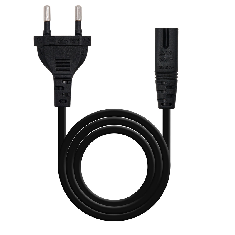 Nanocable Cable Alim. forma 8 CEE7/16/M-C7/H, 1.5m Nanocable Cable Alim. forma 8 CEE7/16/M-C7/H, 1.5m