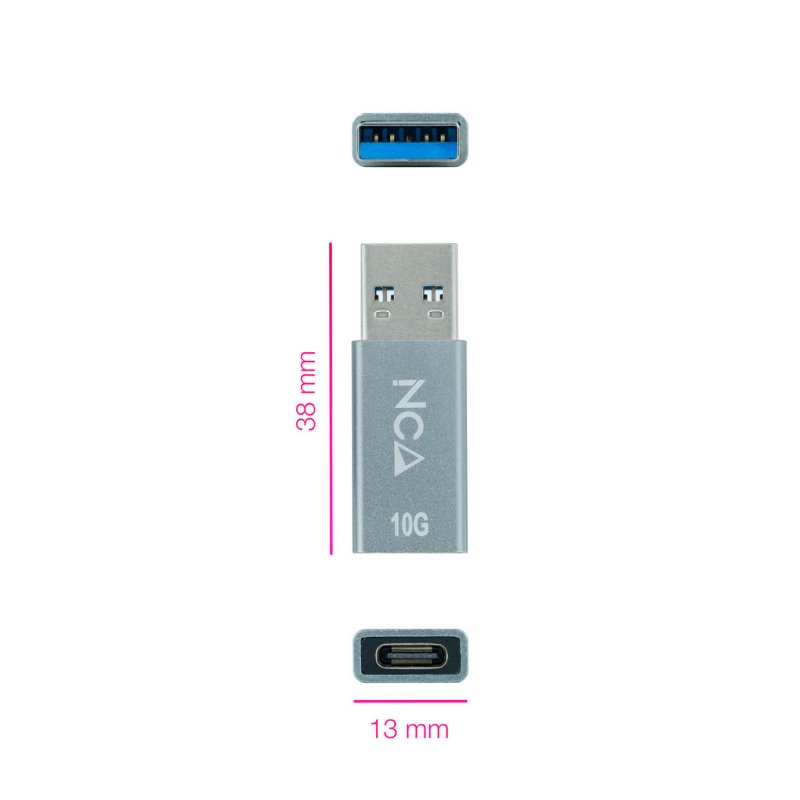 Nanocable USB-A/M 3.1 GEN2 to USB-C/H Adapter Nanocable USB-A/M 3.1 GEN2 to USB-C/H Adapter