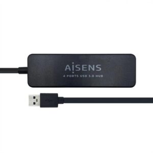 Aisens USB 3.0 Hub Type A/M-4x Type A/Black 30cm