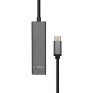 Aisens USB 3.1 Hub USB-C/M-4xType A/Grey, 15cm