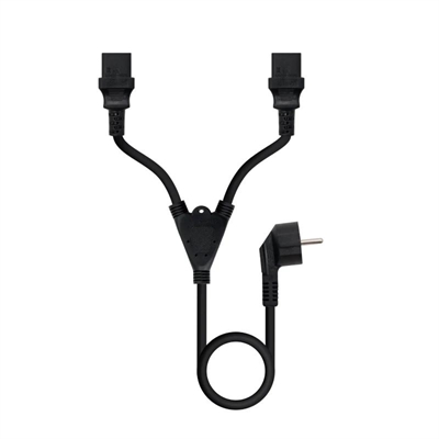 Nanocable Power Cable CEE7/M to 2xC13/H 1.8m