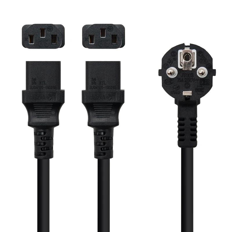 Nanocable Power Cable CEE7/M to 2xC13/H 1.8m Nanocable Power Cable CEE7/M to 2xC13/H 1.8m