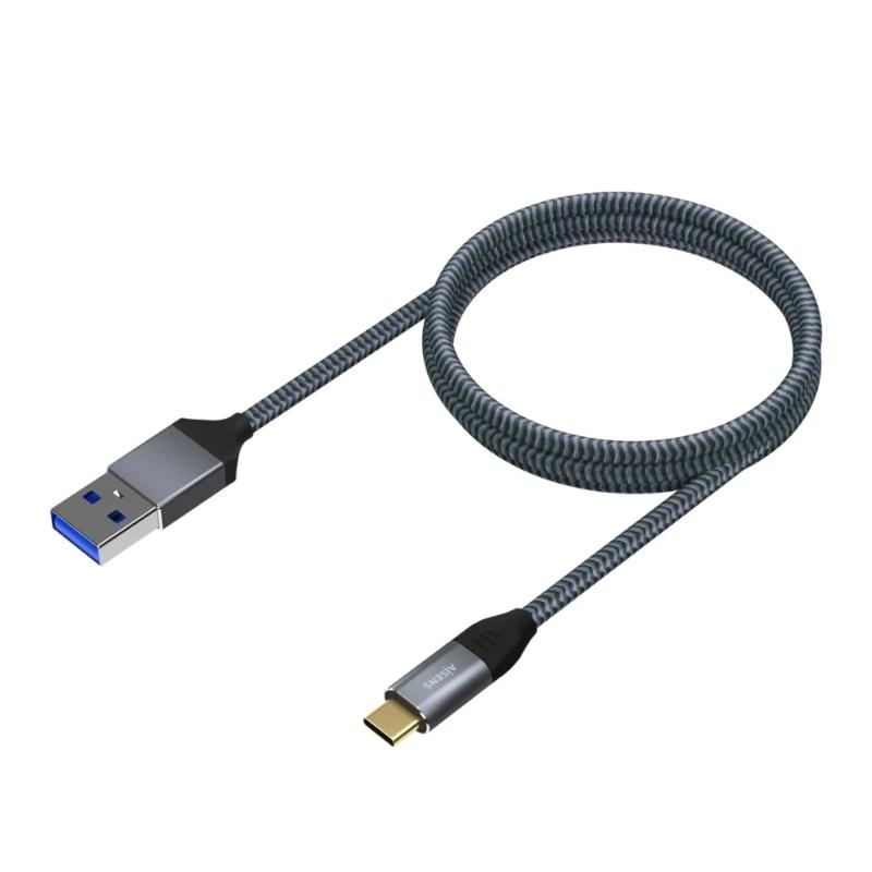 Cabo USB 3.1 Gen2 Alu 3A CM-AM Cinza 2.0M Cabo USB 3.1 Gen2 Alu 3A CM-AM Cinza 2.0M
