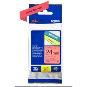 Brother TZe451 laminated tape 24mm Black/Red 8m