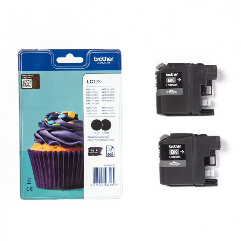 Brother LC123BKBP Black Cartridge Blister Brother LC123BKBP Black Cartridge Blister