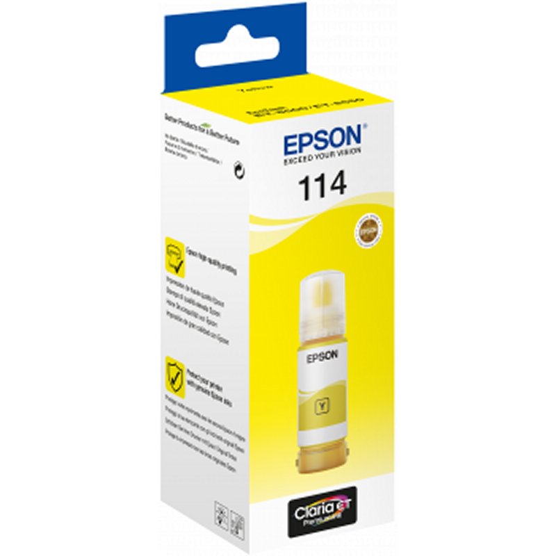 Epson Botella Tinta Ecotank 114 Amarillo Epson Botella Tinta Ecotank 114 Amarillo