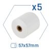 iggual Pacote com 5 rolos de papel térmico sem BPA 57X57mm