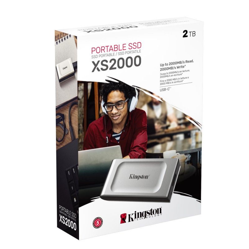 Kingston XS2000 Portable SSD 2Tb USB 3.2 tipo-C Kingston XS2000 Portable SSD 2Tb USB 3.2 tipo-C