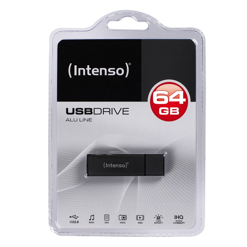 Intenso 3521491 Lápiz USB 2.0 Alu 64GB Antracite Intenso 3521491 Lápiz USB 2.0 Alu 64GB Antracite