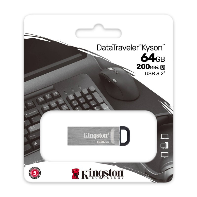 Kingston DataTraveler DTKN 64GB USB 3.2 Gen1 Silver Kingston DataTraveler DTKN 64GB USB 3.2 Gen1 Silver