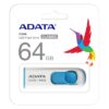 ADATA USB Flash Drive C008 64GB USB 2.0 White/Blue