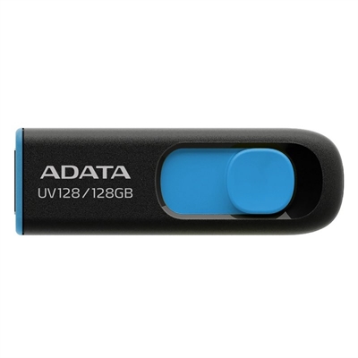 ADATA USB Flash Drive UV128 128GB USB 3.2 Black/Blue