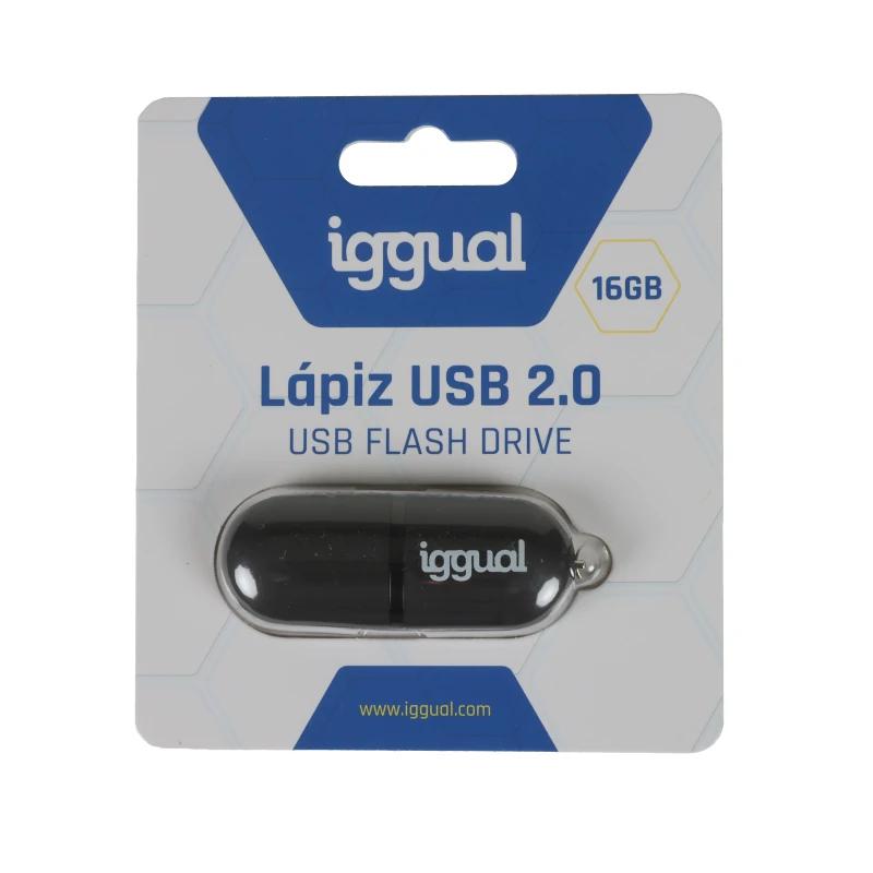 iggual USB 2.0 Pen Drive 16GB PEN16 black with cap iggual USB 2.0 Pen Drive 16GB PEN16 black with cap