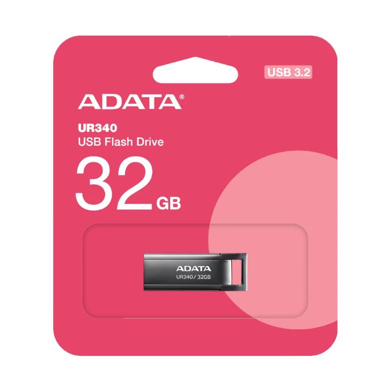 ADATA UR340 32GB USB 3.2 Metal Black USB Flash Drive ADATA UR340 32GB USB 3.2 Metal Black USB Flash Drive