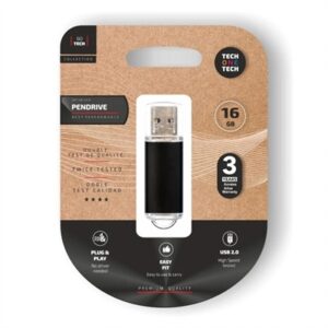 TECH ONE TECH Pendrive Básico 16Gb USB 2.0 Preto