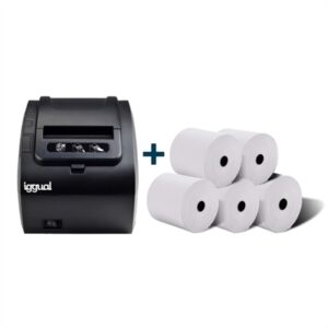 iggual Thermal Printer Kit TP8002 + 5 Rolls