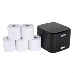 iggual TP EASY 58 Thermal Printer Kit + 5 Rolls