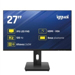 iggual 27" FHD Monitor VGA HDMI 100Hz Pivoting AA