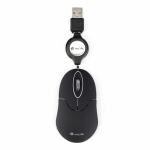 NGS Retractable Mouse SINBLACK 1000dpi Black
