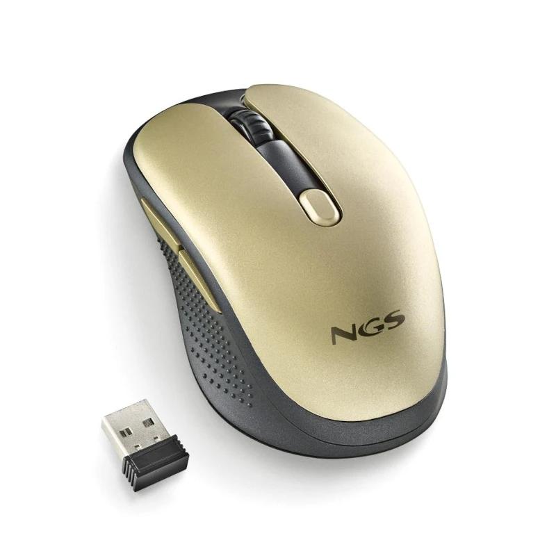 NGS Silent Rechargeable Wireless Mouse Gold NGS Silent Rechargeable Wireless Mouse Gold