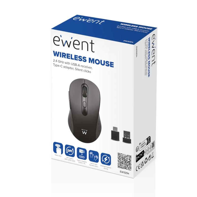 EWENT EW3204 Wireless Mouse 2.4GHz Silent Click EWENT EW3204 Wireless Mouse 2.4GHz Silent Click