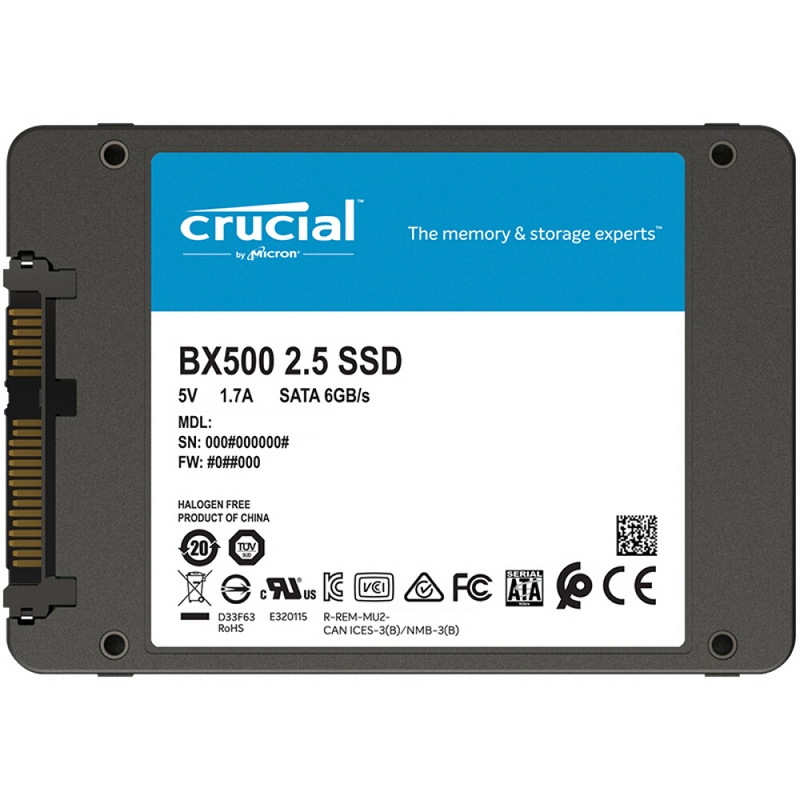 Crucial CT240BX500SSD1 BX500 SSD 240GB 2.5" Sata3 Crucial CT240BX500SSD1 BX500 SSD 240GB 2.5" Sata3