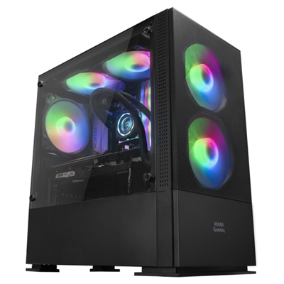 Mars Gaming Case MCZ Premium M-ATX 2X FRGB Black
