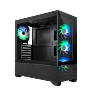 COOLBOX GA250 ATX CHASSIS CRYSTAL 4X FANS ARGB