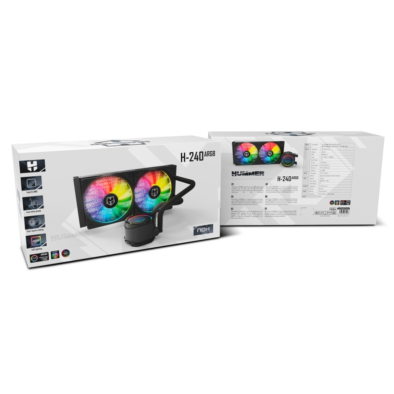 Nox Hummer H-240 ARGB Liquid Cooling Kit Nox Hummer H-240 ARGB Liquid Cooling Kit