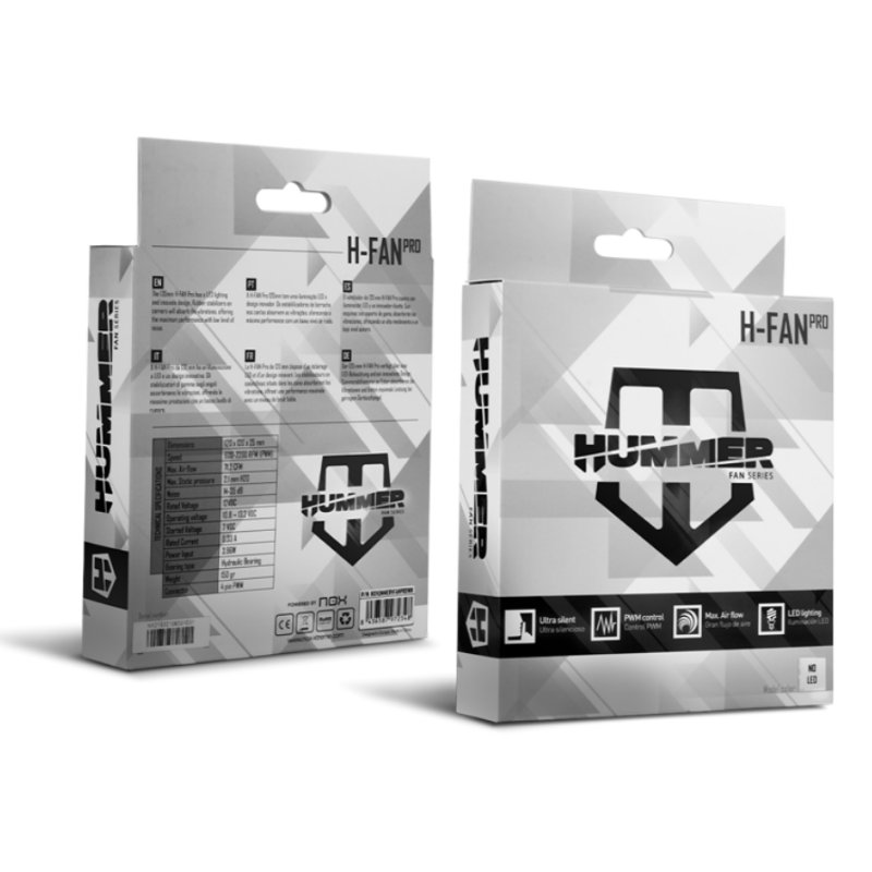 Ventilador NOX Hummer H-FAN PRO 120 mm PWM Ventilador NOX Hummer H-FAN PRO 120 mm PWM