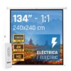 Electric screen 4:3 134" 240x240 cm