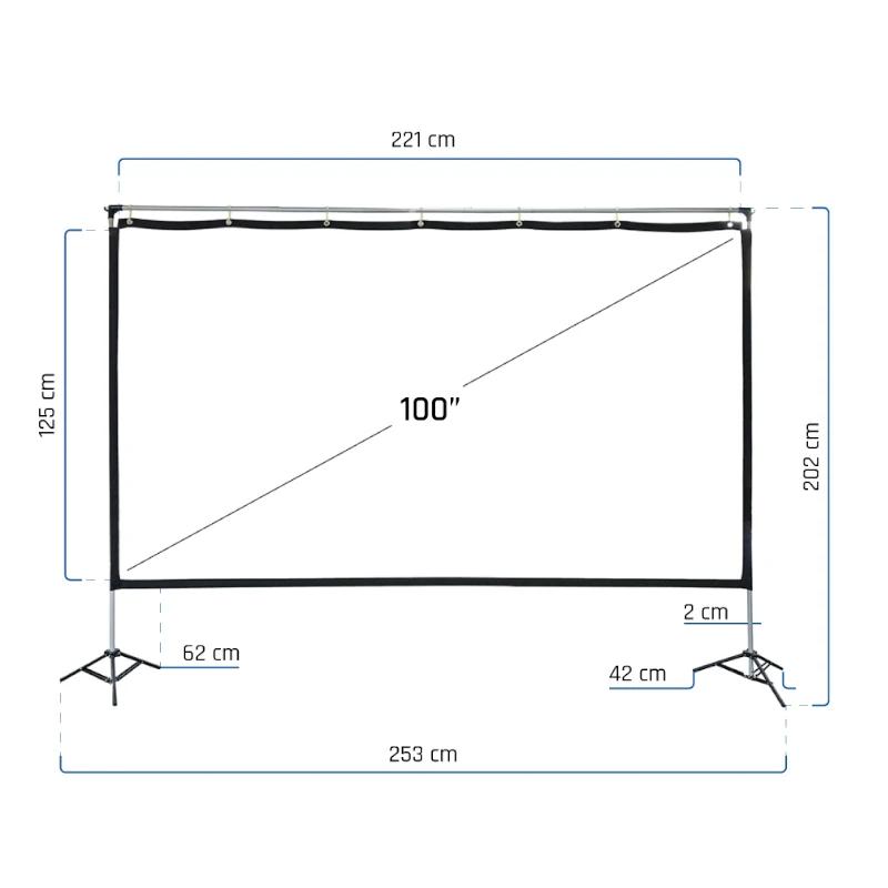 iggual Portable Outdoor Screen 100" 221x124 cm iggual Portable Outdoor Screen 100" 221x124 cm
