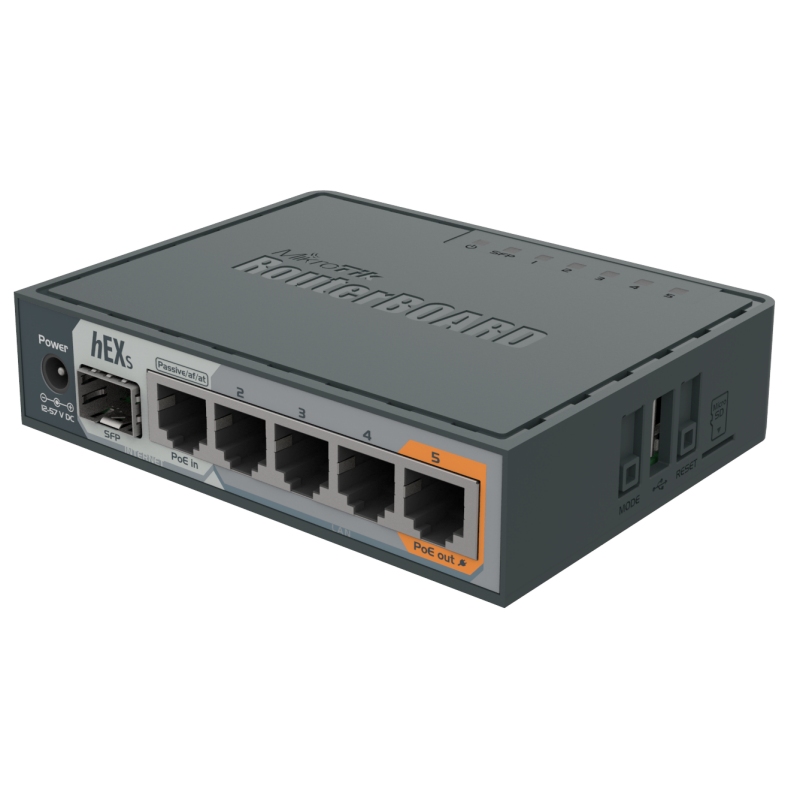 Router MikroTik RB760iGS hEX S 5xGB 1xSFP L4 Router MikroTik RB760iGS hEX S 5xGB 1xSFP L4