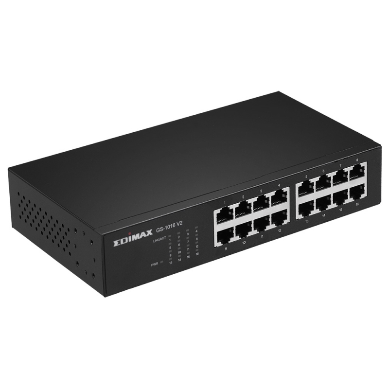 Edimax GS-1016 V2 16 portas GBE Switch Desk/Rack Edimax GS-1016 V2 16 portas GBE Switch Desk/Rack