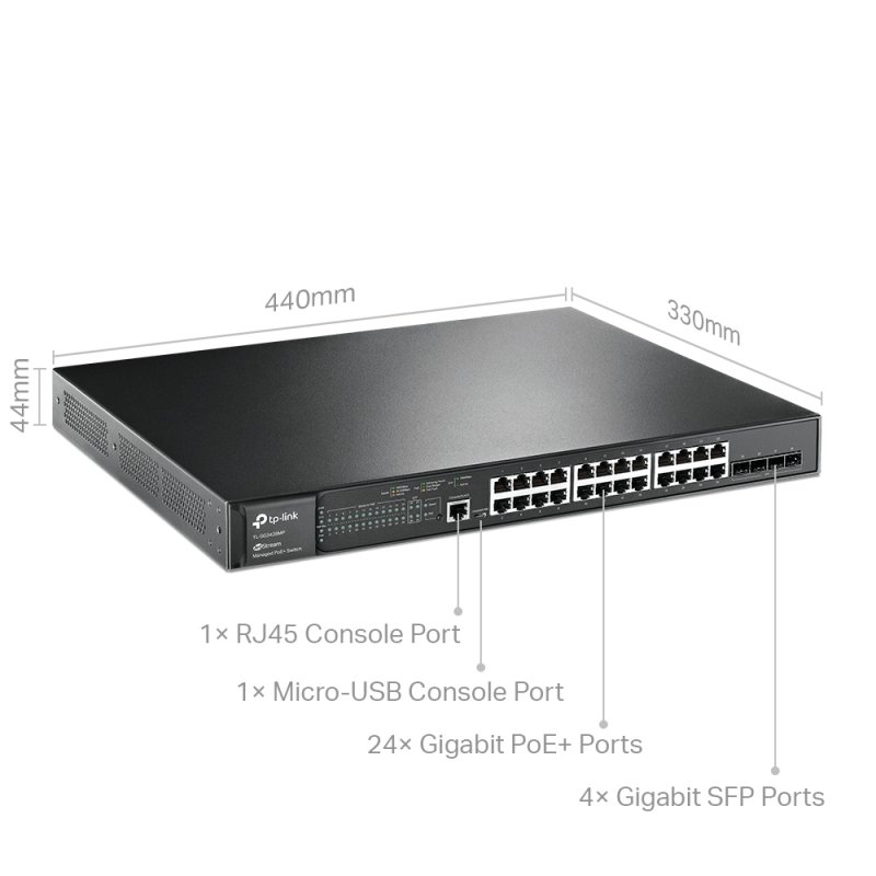 TP-Link SG3428MP Switch 24xgb Poe L2 4xsfp rack TP-Link SG3428MP Switch 24xgb Poe L2 4xsfp rack