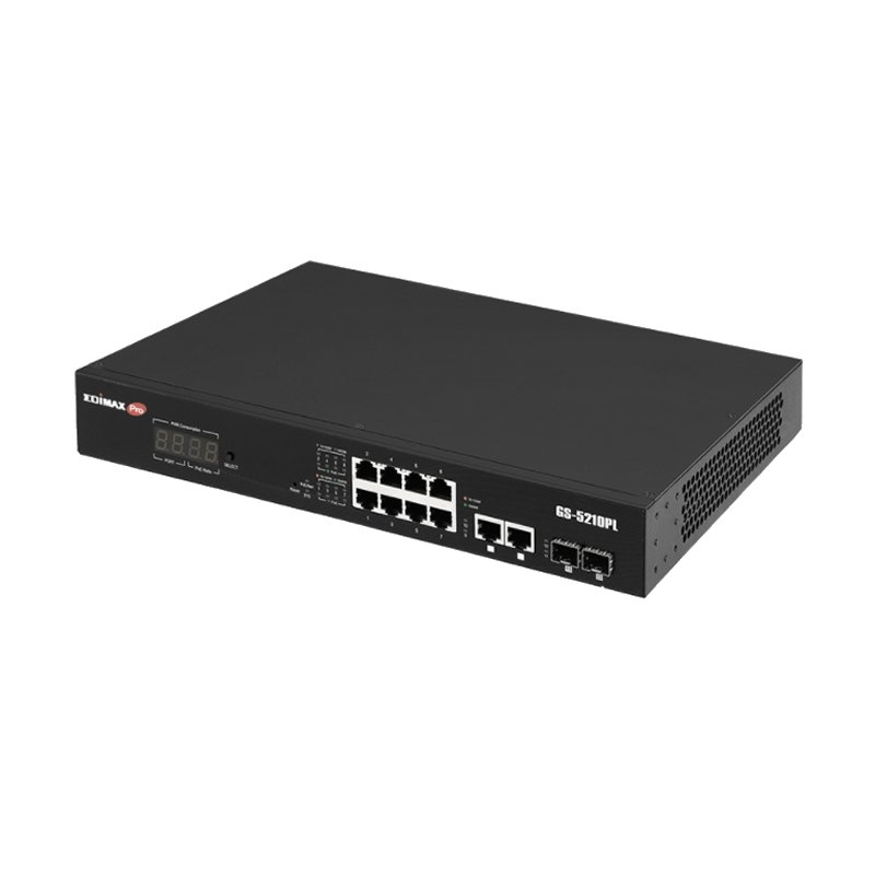 Edimax Switch GS-5210PL 10xgb POE+ 2XSFP Edimax Switch GS-5210PL 10xgb POE+ 2XSFP