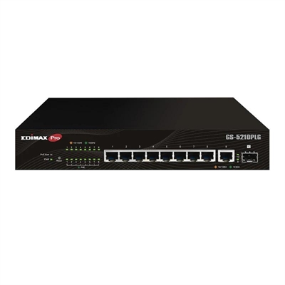 Edimax Interruptor gs-5210plg 10xgbe lr poe+ (1xsfp)