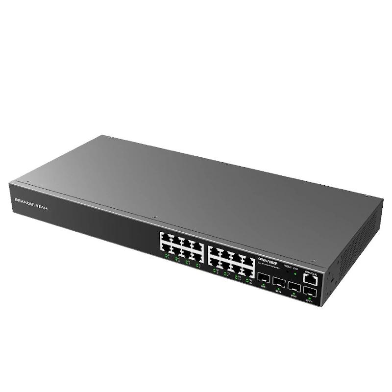 Grandstream Interruptor GWN7802p 16xgBE POE 4XSFP 240W Grandstream Interruptor GWN7802p 16xgBE POE 4XSFP 240W