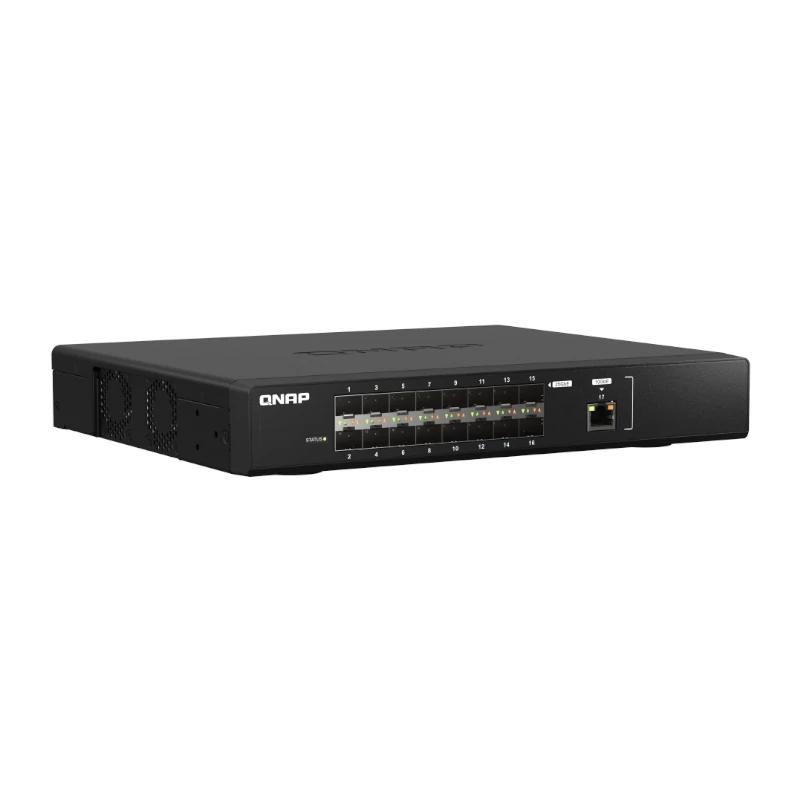 QNAP QSW-M5216-1T Switch 16x25GBE SFP28 1XGBE QNAP QSW-M5216-1T Switch 16x25GBE SFP28 1XGBE