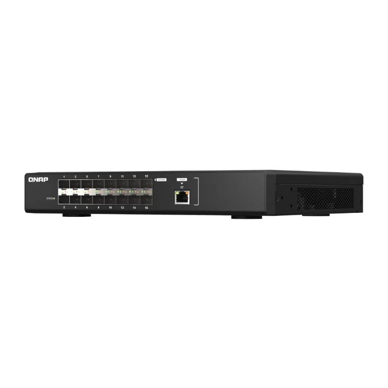 QNAP QSW-M5216-1T Switch 16x25GBE SFP28 1XGBE QNAP QSW-M5216-1T Switch 16x25GBE SFP28 1XGBE