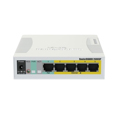 MikroTik CSS106-1G-4P-1S RB260GSP SWITCH 5XGB 1XSF