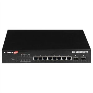 Edimax PRO Switch GS-5208PLG V2 10xgb Poe+ (2xsfp)