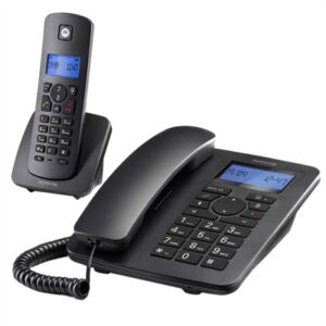 MOTOROLA C4201 Corded + DECT Phone Black