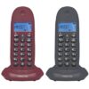 MOTOROLA C1002 LB+ DECT DUO Phone Grey-Red