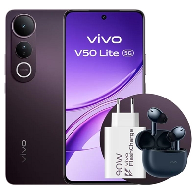 VIVO V50 Lite 5G 6.77" 8Gb 256Gb Preto Bundle