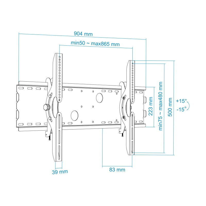 Tooq LP4970T-B TV Mount 37"-70" Tilt Black Tooq LP4970T-B TV Mount 37"-70" Tilt Black