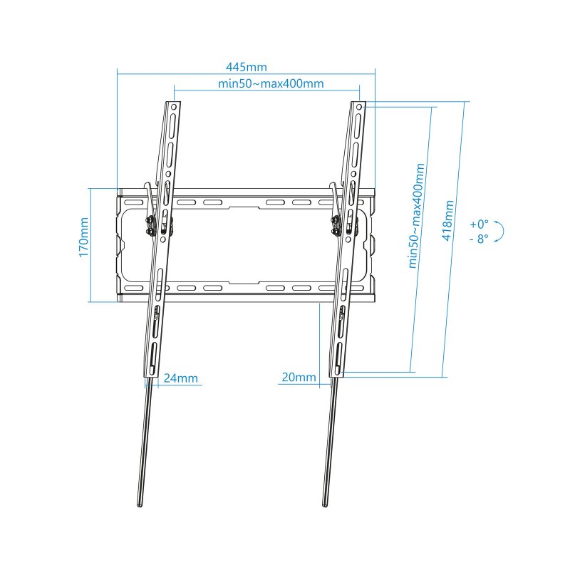 Tooq Wall Mount LP1071T-B for Screens 32-70" Tooq Wall Mount LP1071T-B for Screens 32-70"