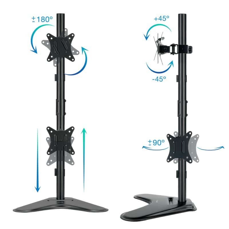 Tooq DB1703TNV-B Desk Mount 2 Vertical Arms Tooq DB1703TNV-B Desk Mount 2 Vertical Arms