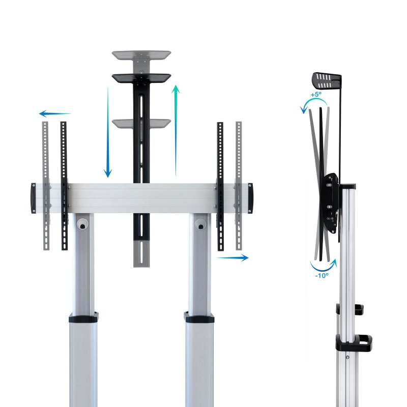 Tooq FS20300M-B Floor Stand 60"-100" Aluminium Co Tooq FS20300M-B Floor Stand 60"-100" Aluminium Co