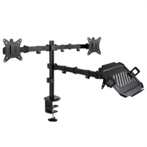 Tooq DB1202TN-B Desk Mount for 2 Screens + Laptop